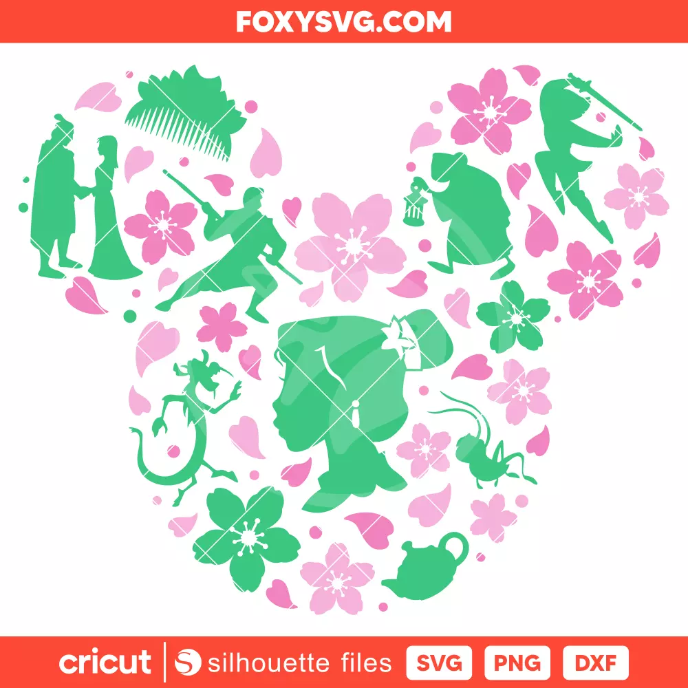 Mulan Svg, Disney Princess Svg, Cricut, Silhouette SVG Cut File