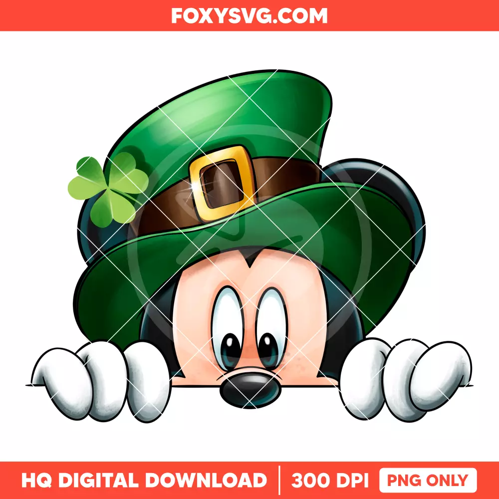 Baby Mickey Lucky PNG, St. Patrick's Day PNG, Disney PNG, Sublimation PNG