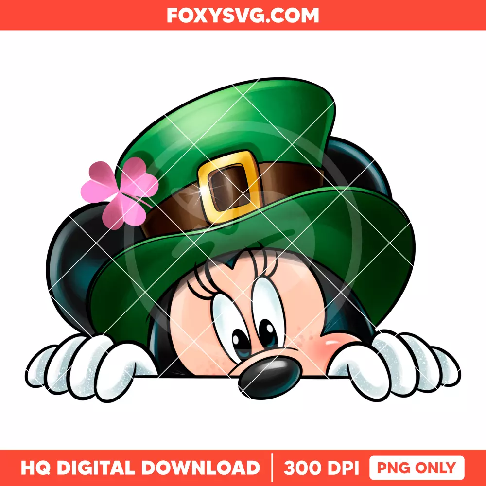 Baby Minnie Lucky PNG, St. Patrick's Day PNG, Disney PNG, Sublimation PNG