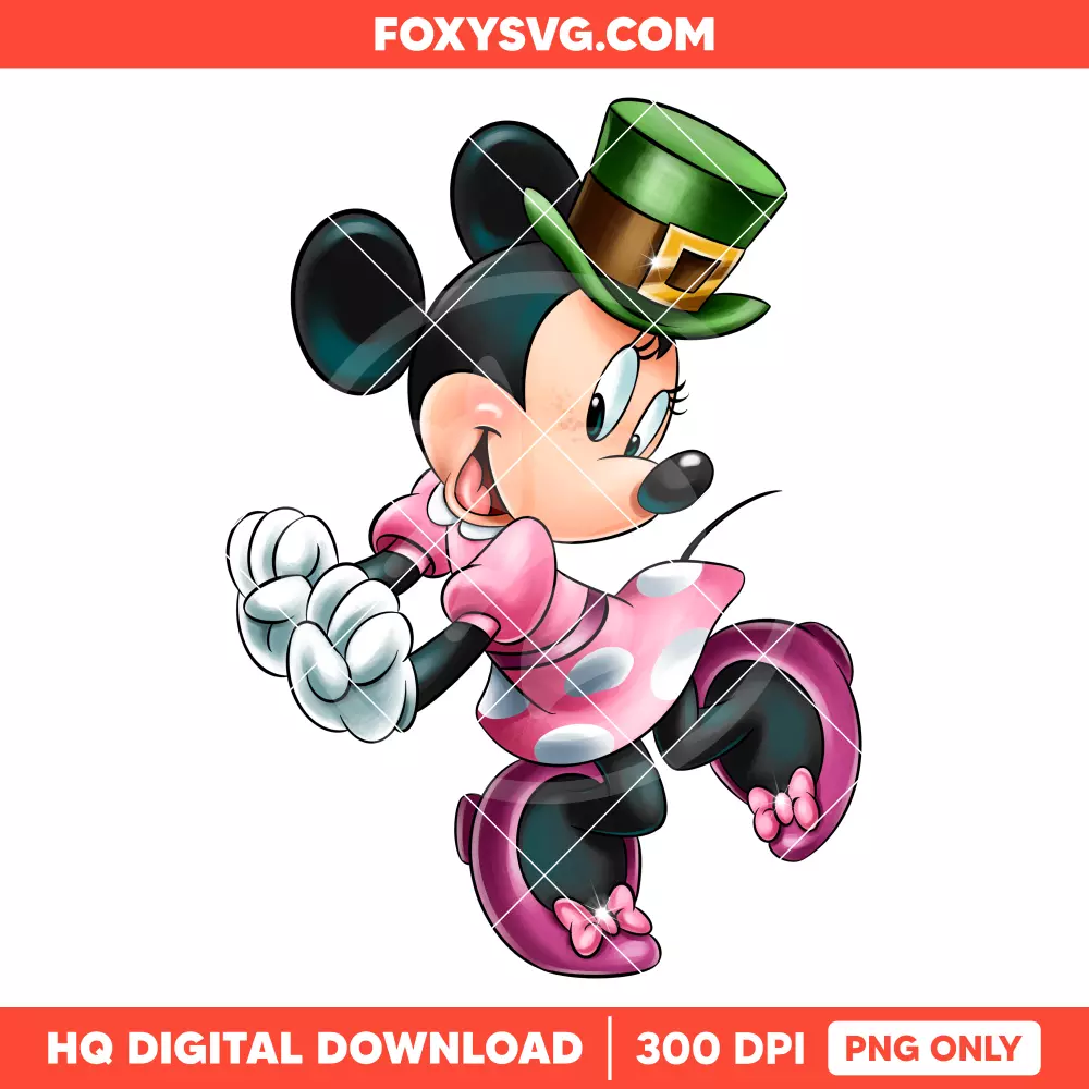 Minnie Mouse Lucky PNG, St. Patrick's Day PNG, Disney PNG, Sublimation PNG