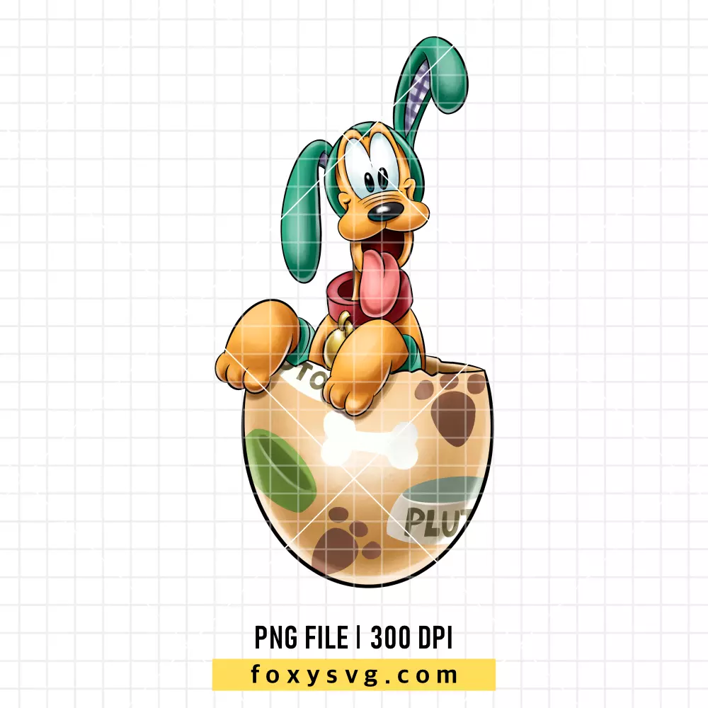 Pluto Easter Egg PNG, Happy Easter PNG, Disney PNG, Sublimation PNG