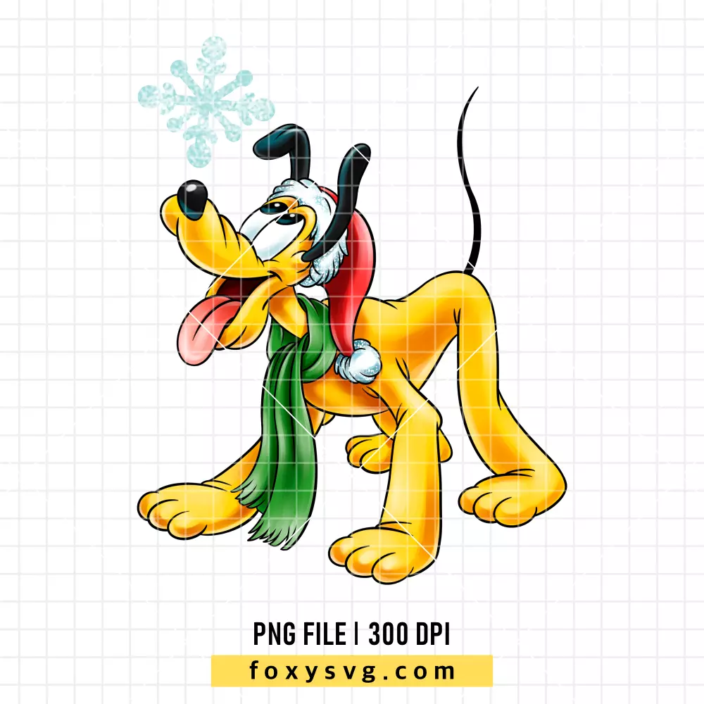 Pluto Snowflake Christmas PNG, Christmas PNG, Disney PNG, Sublimation PNG