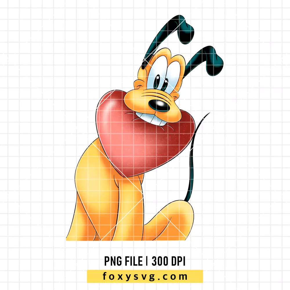 Pluto Valentine PNG, Valentine’s Day PNG, Disney PNG, Sublimation PNG