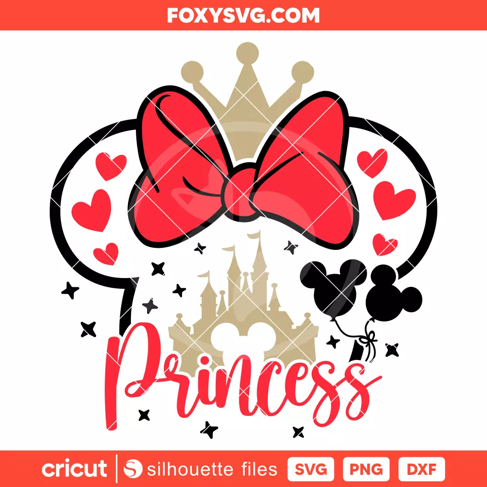 Princess Minnie Mouse Svg, Family Vacation Svg, Disney Svg, Cricut, Silhouette SVG Cut File