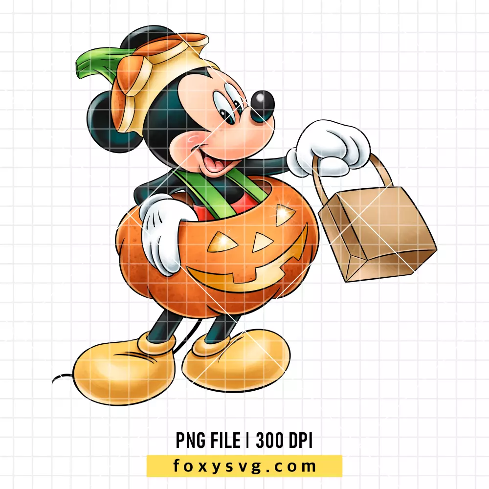 Pumpkin Mickey Mouse PNG, Halloween PNG, Disney PNG, Sublimation PNG