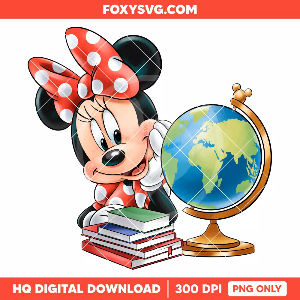 Minnie Mouse School PNG, Graduation PNG, Disney PNG, Sublimation PNG