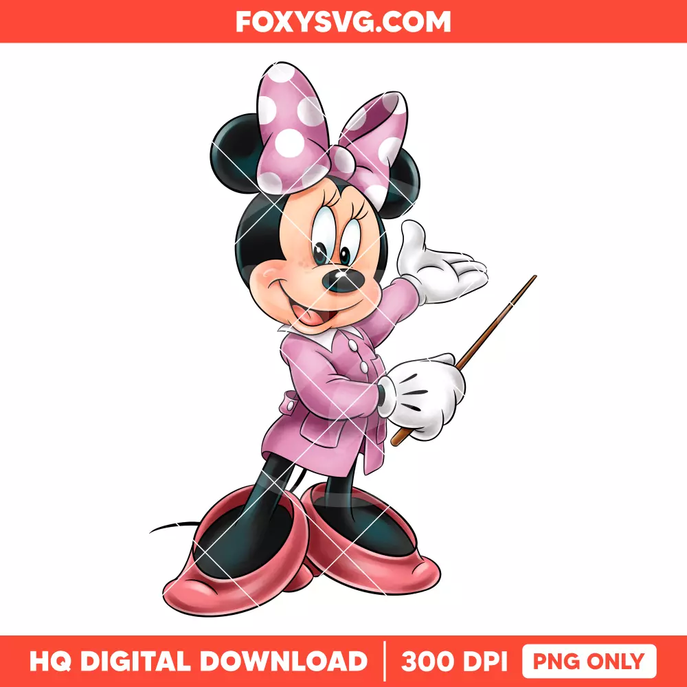 Minnie Mouse Teacher PNG, Graduation PNG, Disney PNG, Sublimation PNG