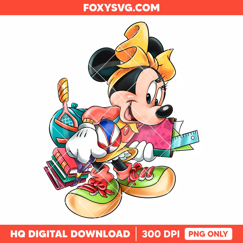 Minnie Mouse School PNG, Graduation PNG, Disney PNG, Sublimation PNG