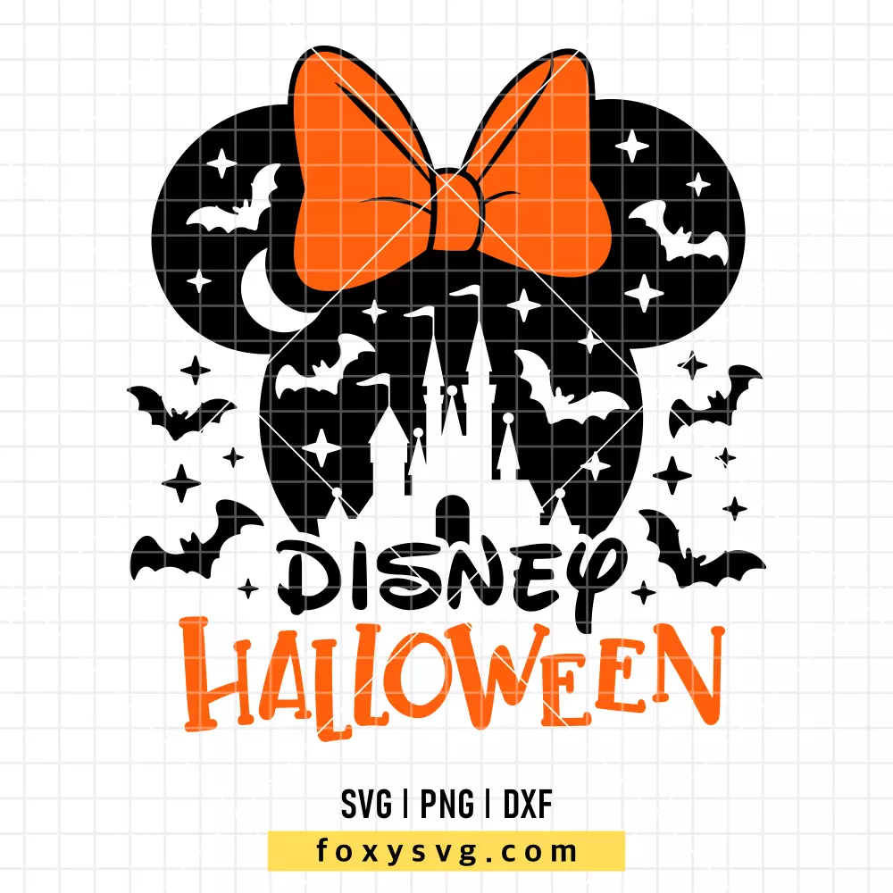 Spooky Castle Minnie Mouse SVG, PNG | Disney SVG Cut File for Cricut & Silhouette