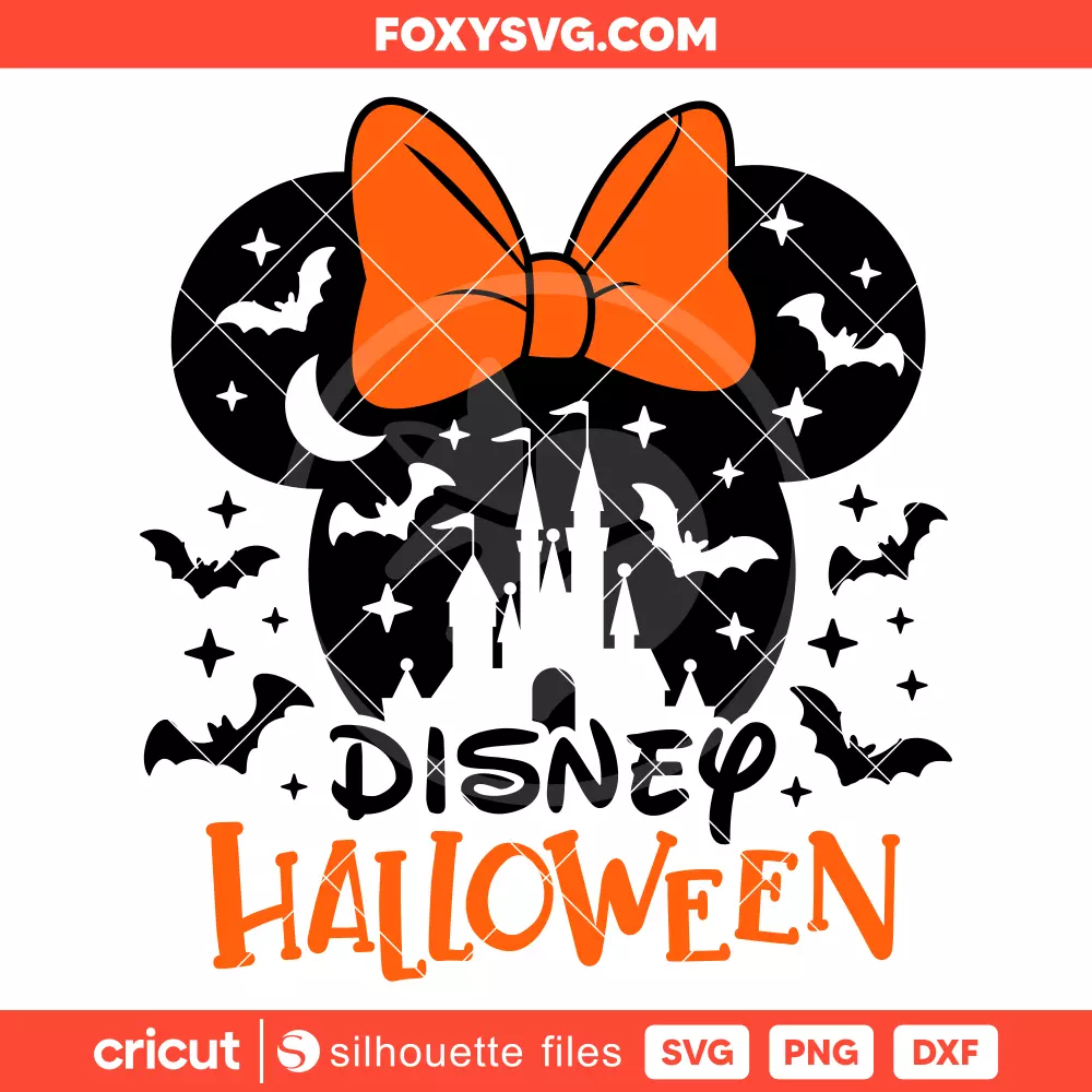 Spooky Castle Minnie Mouse Svg, Halloween Svg, Disney Svg, Cricut, Silhouette SVG Cut File