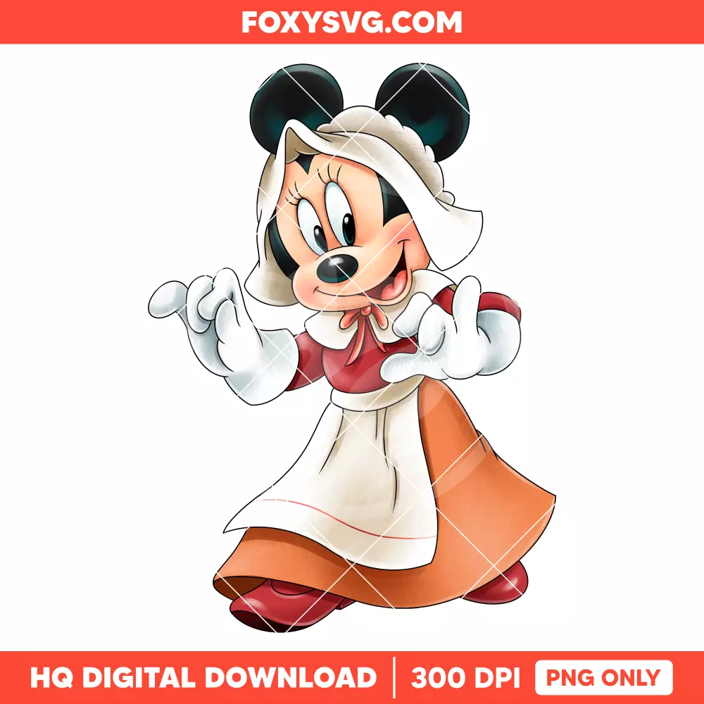 Minnie Mouse Thanksgiving PNG, Happy Thanksgiving PNG, Disney PNG, Sublimation PNG