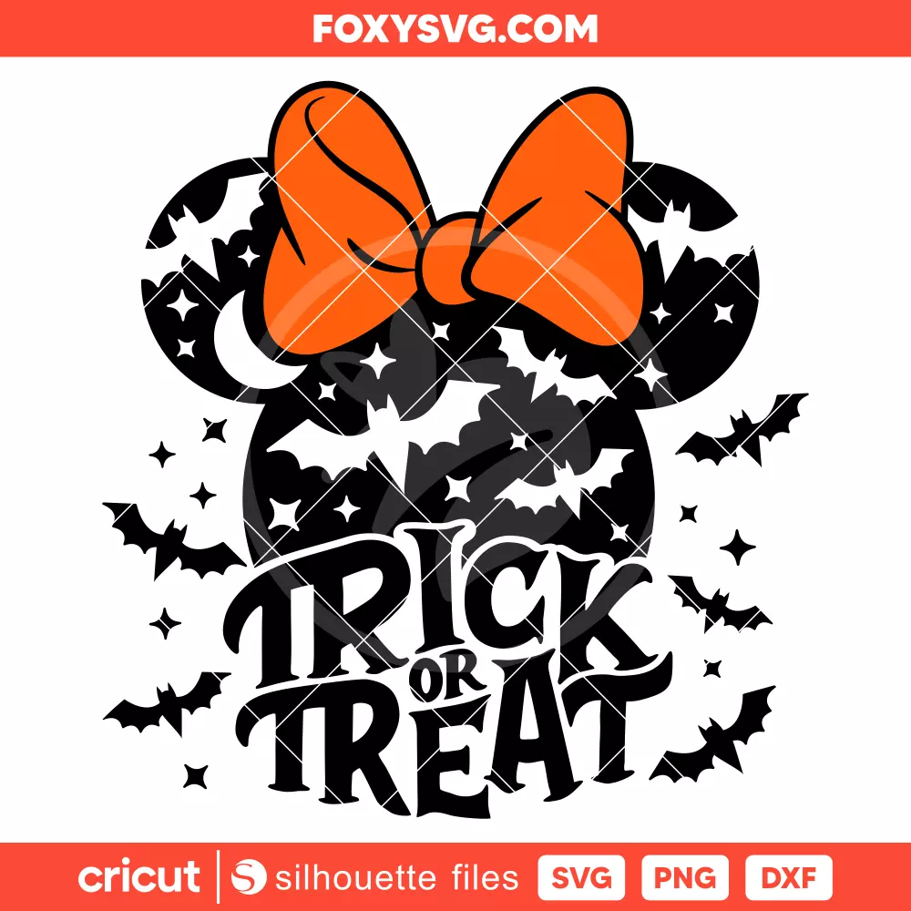 Trick Or Treat Minnie Mouse Svg, Halloween Svg, Disney Svg, Cricut, Silhouette SVG Cut File