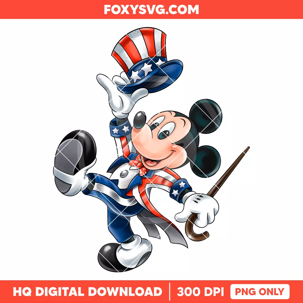 Mickey Mouse July 4th PNG, Independence Day PNG, Disney PNG, Sublimation PNG