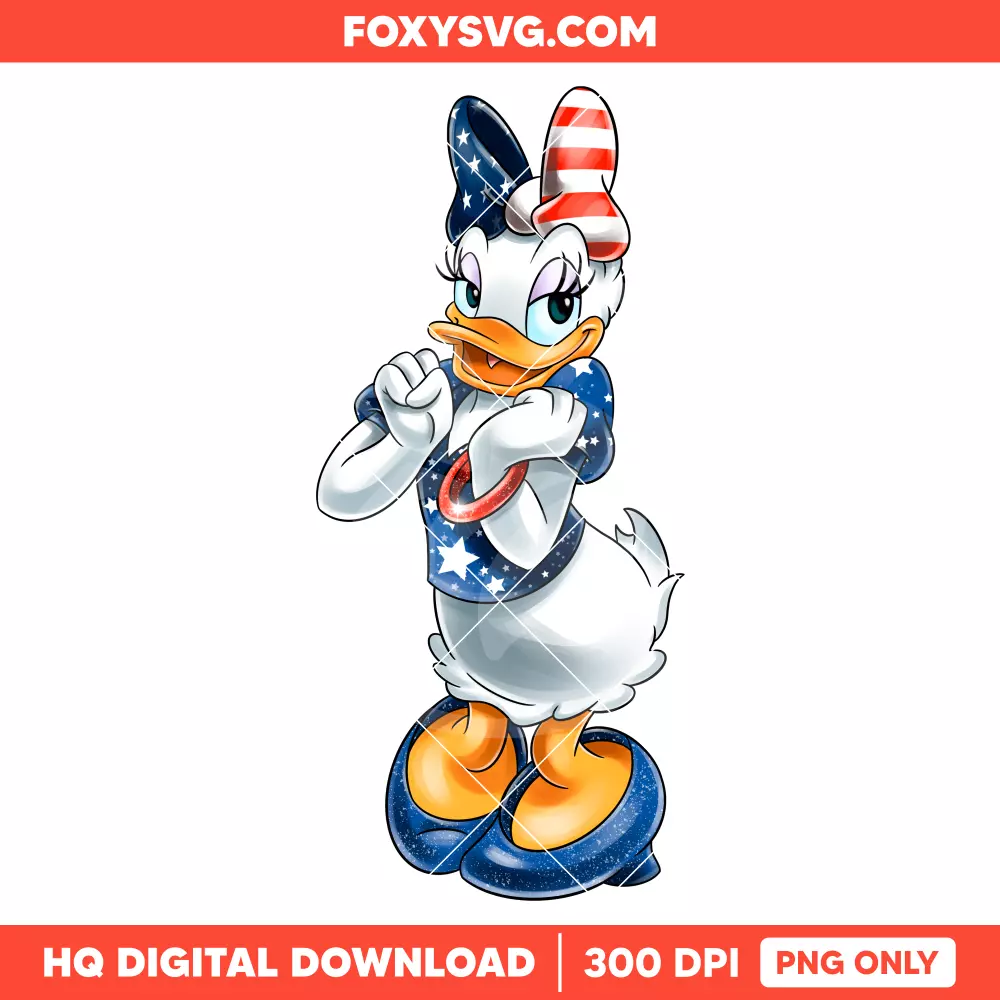 Daisy Duck July 4th PNG, Independence Day PNG, Disney PNG, Sublimation PNG