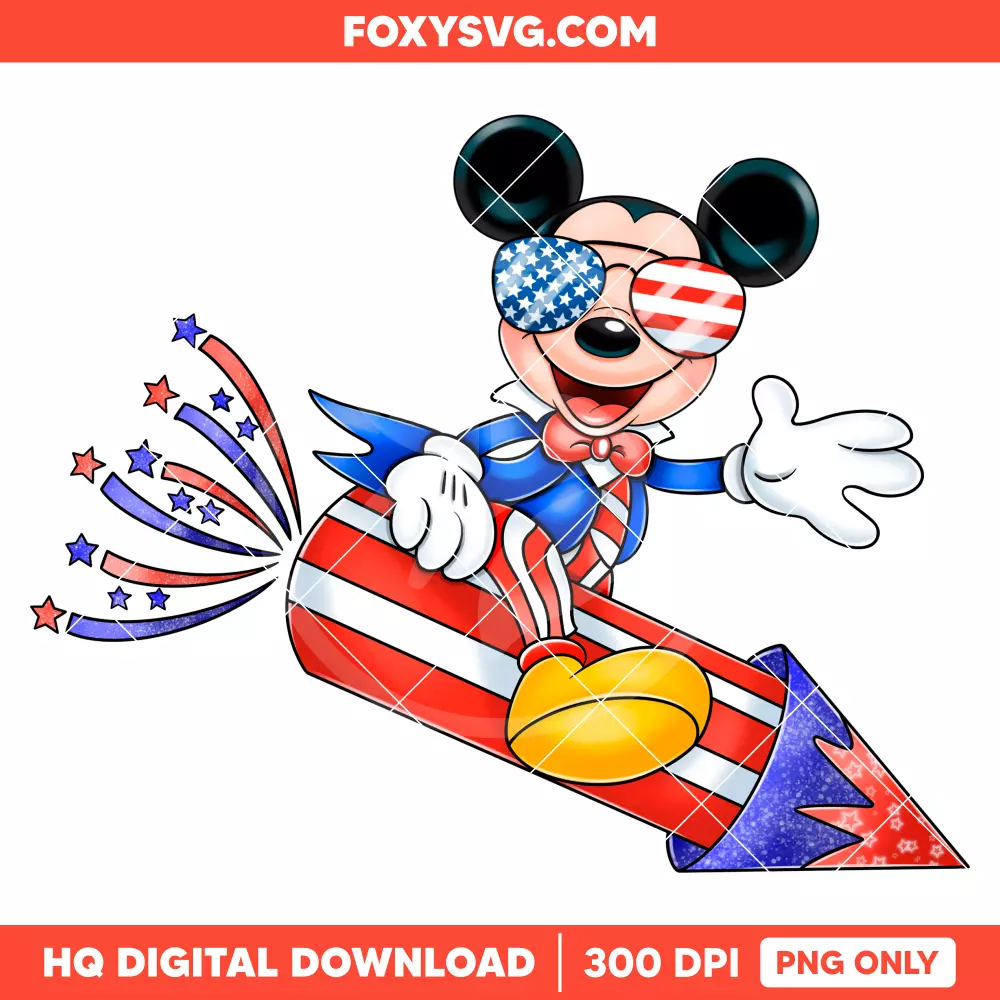 Mickey Mouse July 4th PNG, Independence Day PNG, Disney PNG, Sublimation PNG