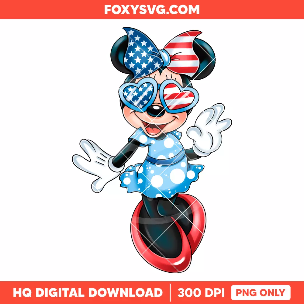 Minnie Mouse July 4th PNG, Independence Day PNG, Disney PNG, Sublimation PNG