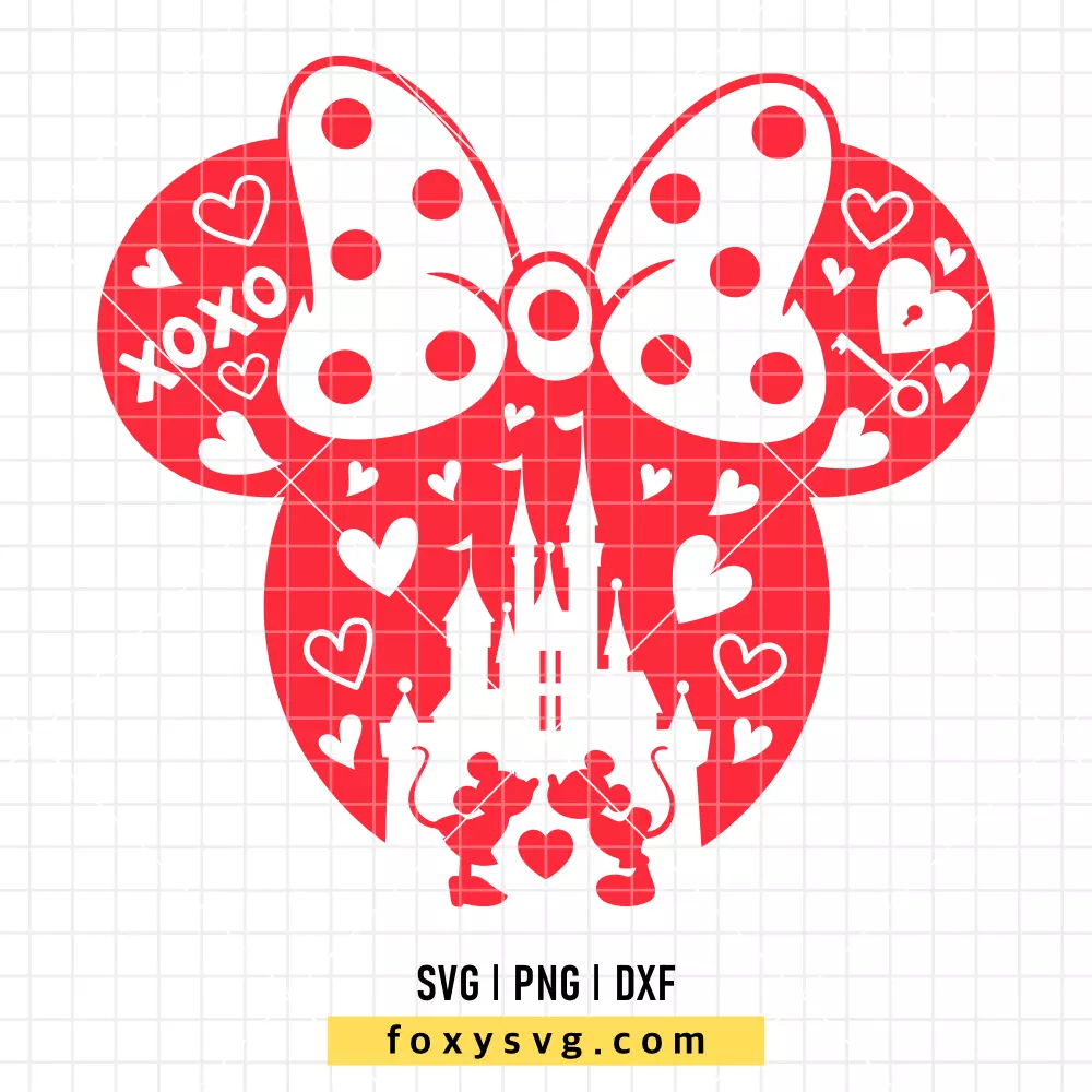 Valentine Minnie Mouse SVG, PNG | Disney SVG Cut File for Cricut & Silhouette