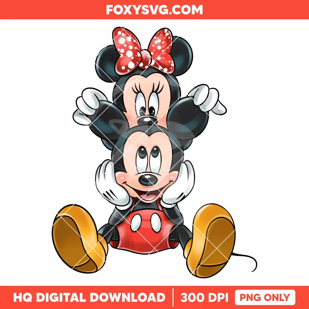 Mickey and Minnie Valentine PNG, Happy Valentine’s Day PNG, Disney PNG, Sublimation PNG