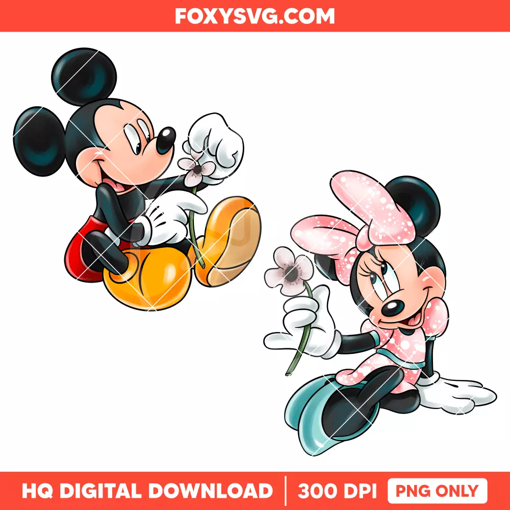 Mickey & Minnie Valentine PNG Bundle, Happy Valentine’s Day PNG, Disney PNG, Sublimation PNG