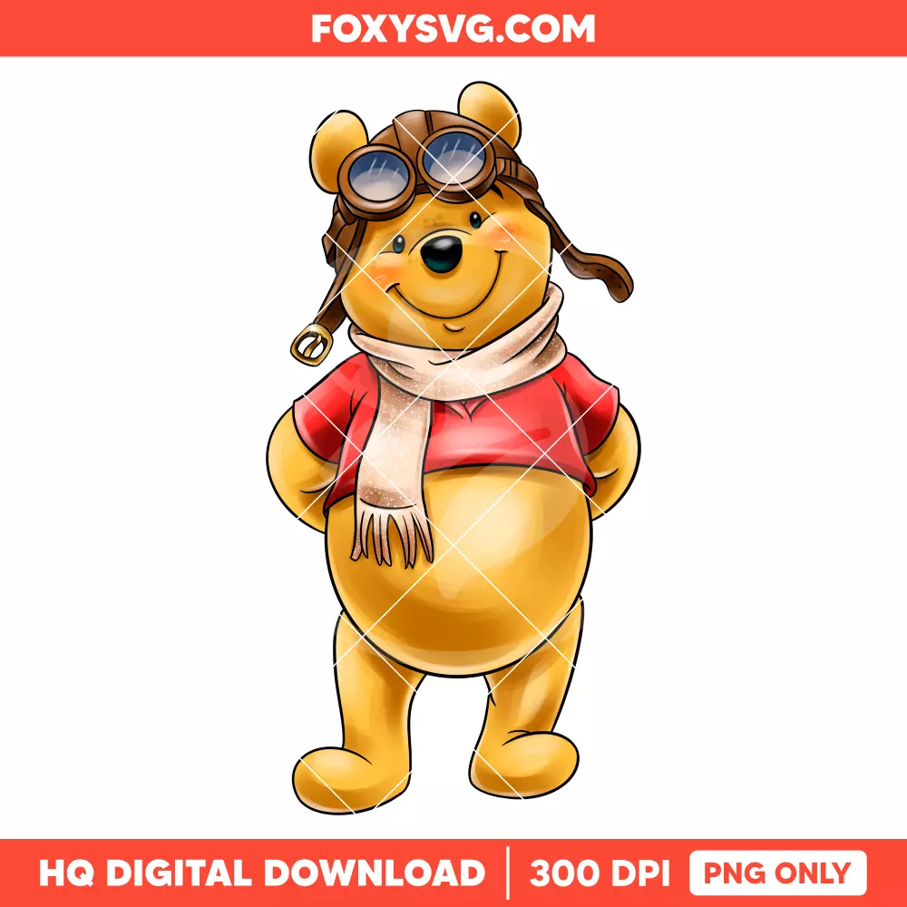 Adventurous Pooh Png, Winnie the Pooh PNG, Disney PNG, Sublimation PNG