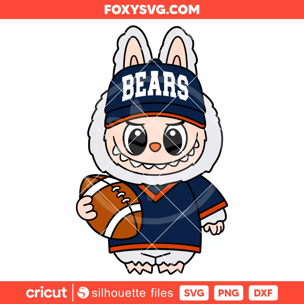 Labubu Bears Svg, NFL Football Svg, The Monsters Svg, Cricut, Silhouette SVG Cut File