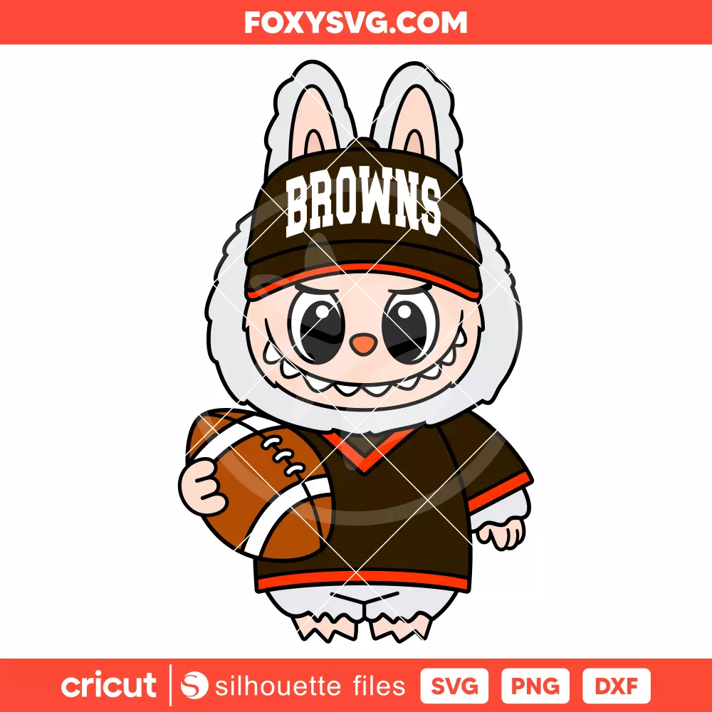 Labubu Browns Svg, NFL Football Svg, The Monsters Svg, Cricut, Silhouette SVG Cut File