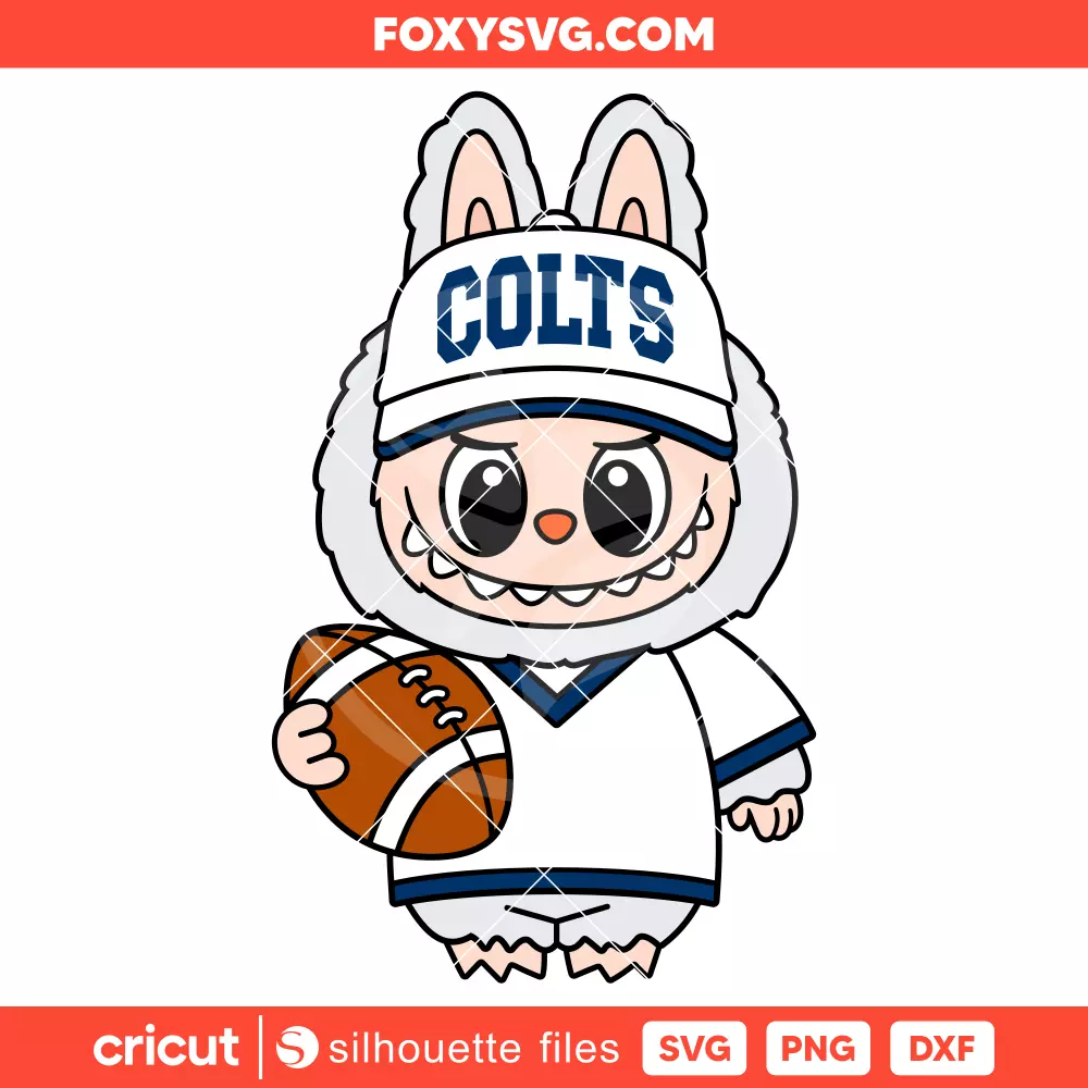 Labubu Colts Svg, NFL Football Svg, The Monsters Svg, Cricut, Silhouette SVG Cut File