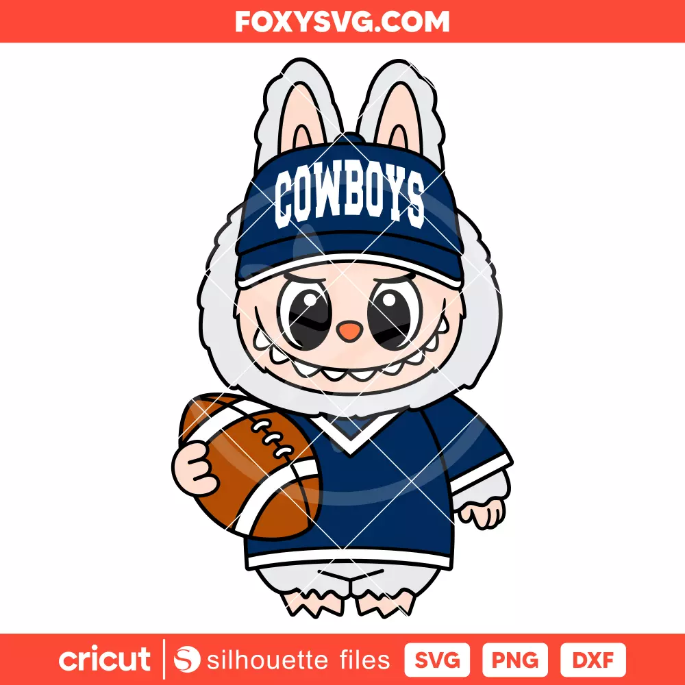 Labubu Cowboys Svg, NFL Football Svg, The Monsters Svg, Cricut, Silhouette SVG Cut File