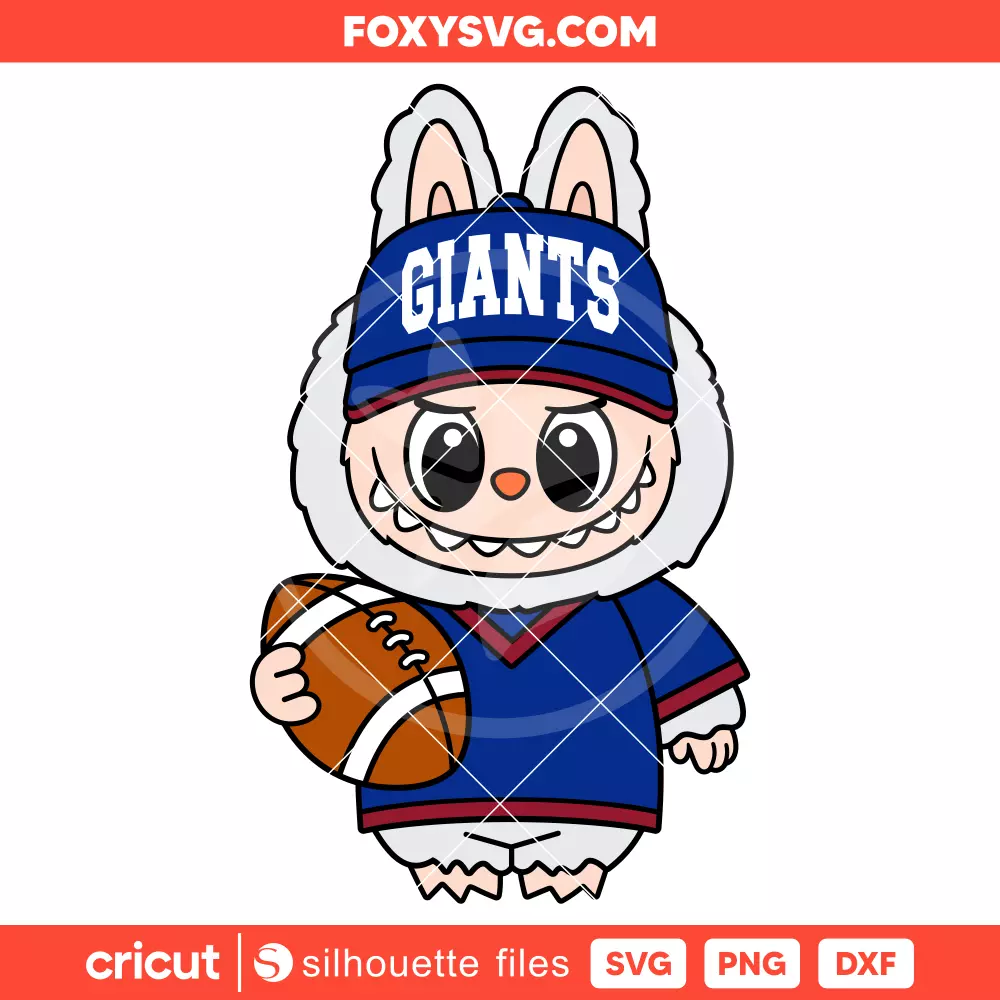 Labubu Giants Svg, NFL Football Svg, The Monsters Svg, Cricut, Silhouette SVG Cut File