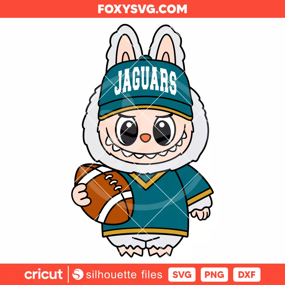 Labubu Jaguars Svg, NFL Football Svg, The Monsters Svg, Cricut, Silhouette SVG Cut File