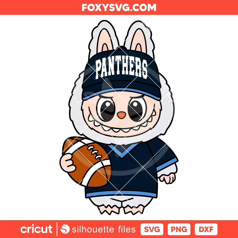 Labubu Panthers Svg, NFL Football Svg, The Monsters Svg, Cricut, Silhouette SVG Cut File