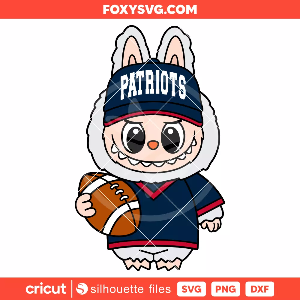 Labubu Patriots Svg, NFL Football Svg, The Monsters Svg, Cricut, Silhouette SVG Cut File