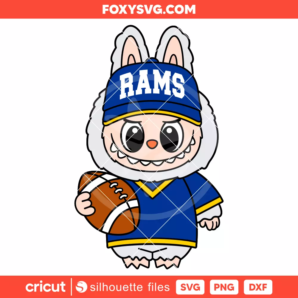 Labubu Rams Svg, NFL Football Svg, The Monsters Svg, Cricut, Silhouette SVG Cut File