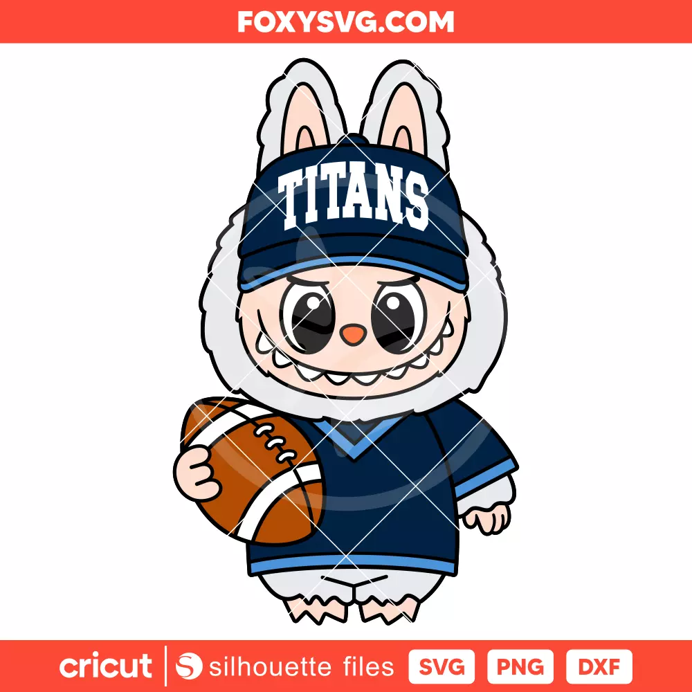 Labubu Titans Svg, NFL Football Svg, The Monsters Svg, Cricut, Silhouette SVG Cut File