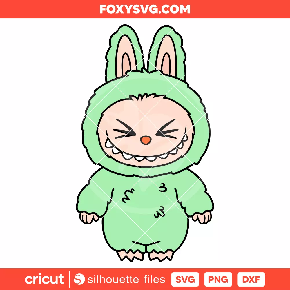 Labubu Standing Green Svg, The Monsters Svg, Cricut, Silhouette SVG Cut File