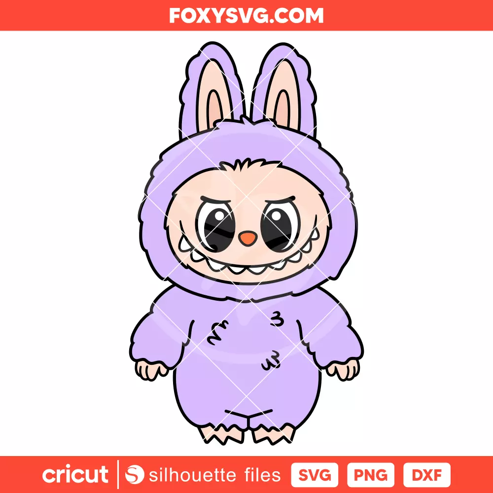 Labubu Standing Purple Svg, The Monsters Svg, Cricut, Silhouette SVG Cut File