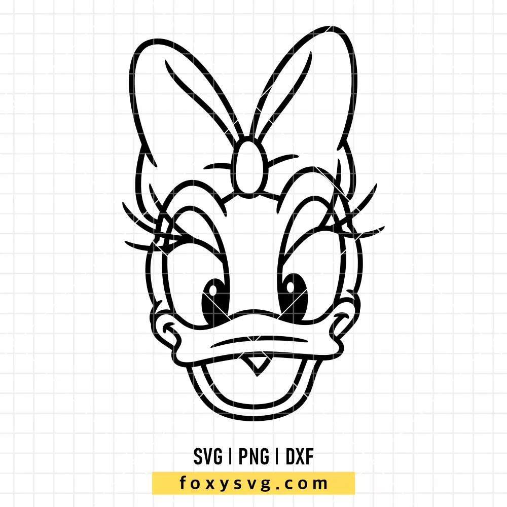 Daisy Duck Face SVG, PNG | Disney SVG Cut File for Cricut & Silhouette