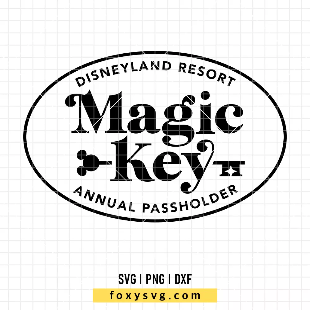 Magic Key Annual Passholder SVG | Disney SVG PNG Design for Cricut, Silhouette