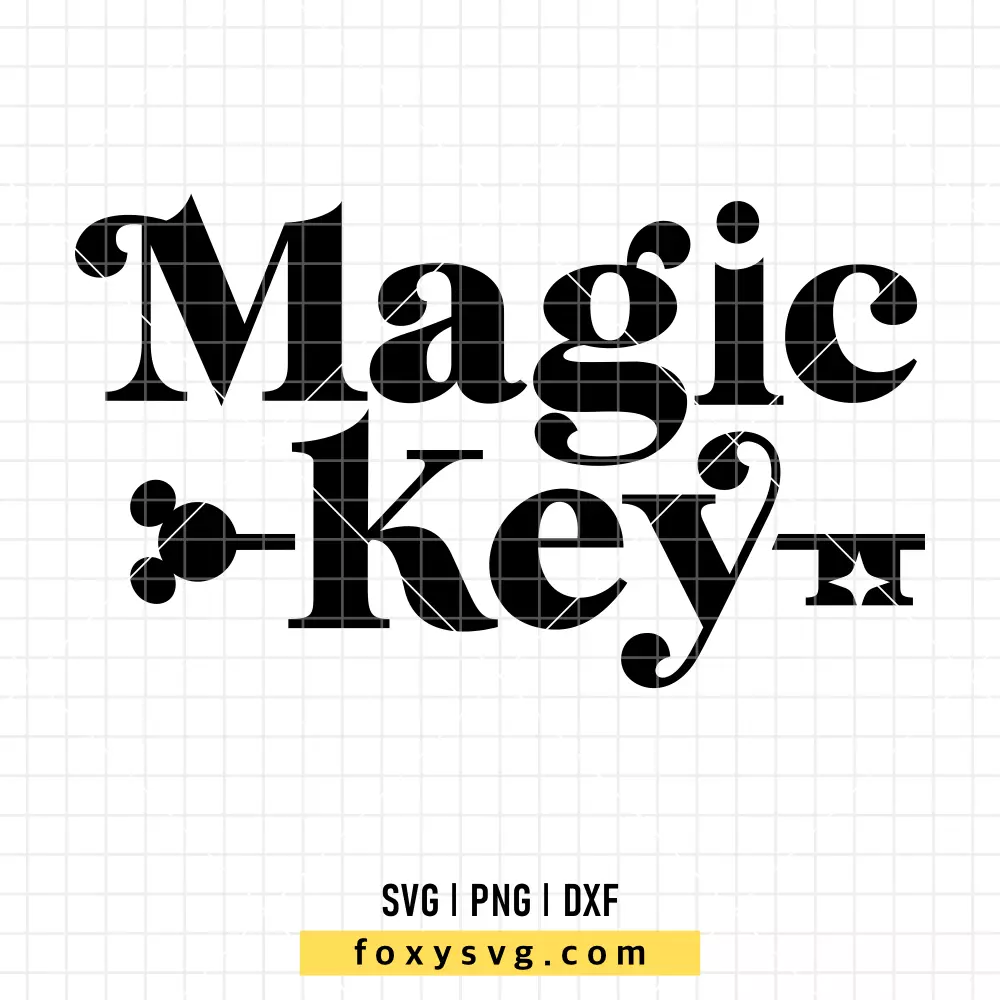 Magic Key SVG | Disney SVG PNG Design for Cricut, Silhouette