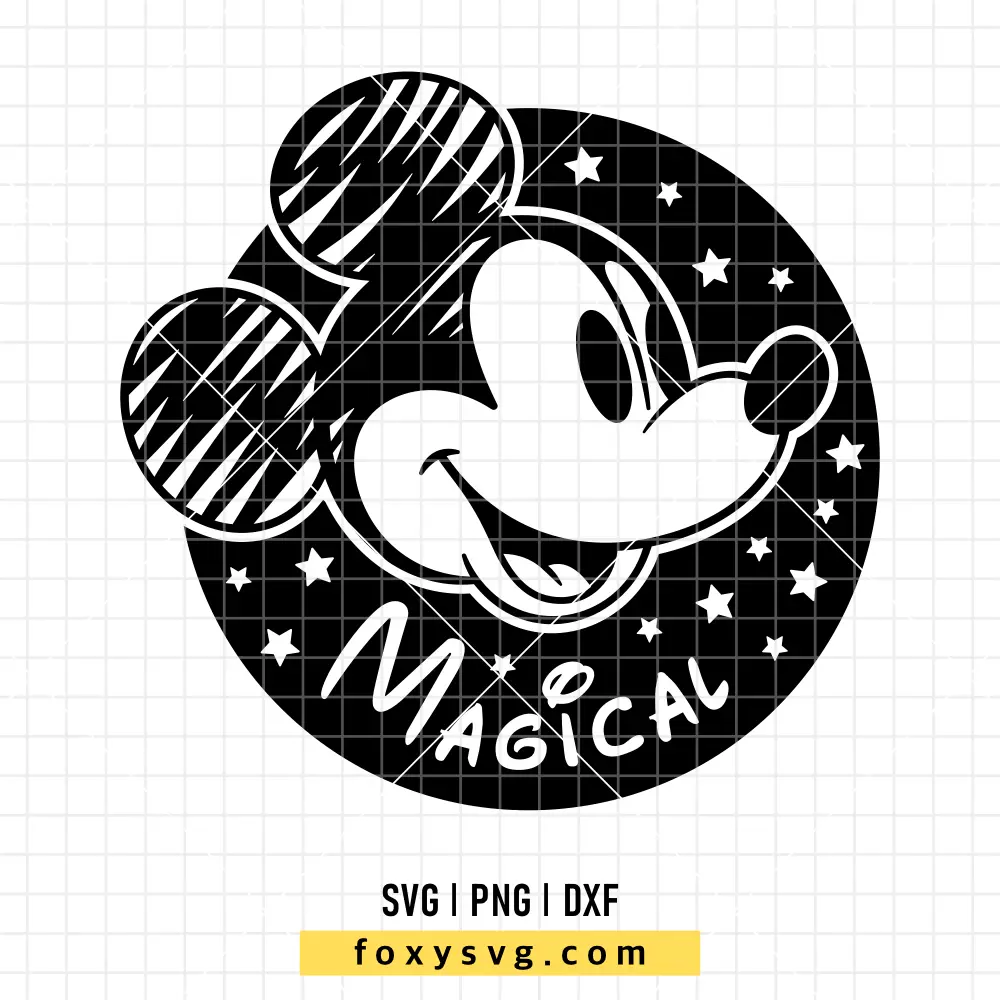 Mickey Magical Sketch SVG | Disney SVG PNG Design for Cricut, Silhouette