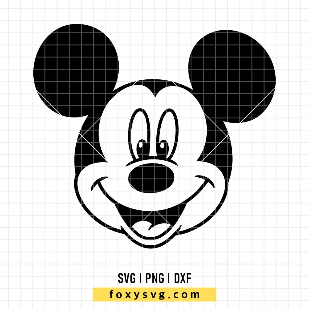 Mickey Mouse Face SVG, PNG | Disney SVG Cut File for Cricut & Silhouette