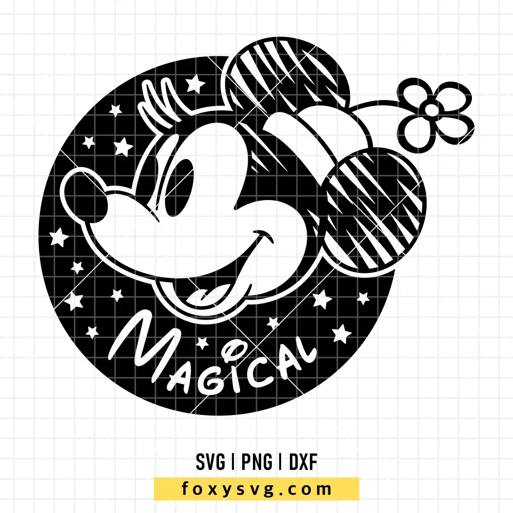 Minnie Magical Sketch SVG | Disney SVG PNG Design for Cricut, Silhouette