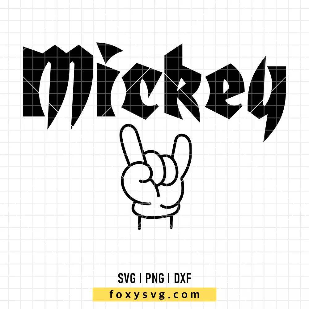 Rock and Roll Mickey SVG | Disney SVG PNG Design for Cricut, Silhouette