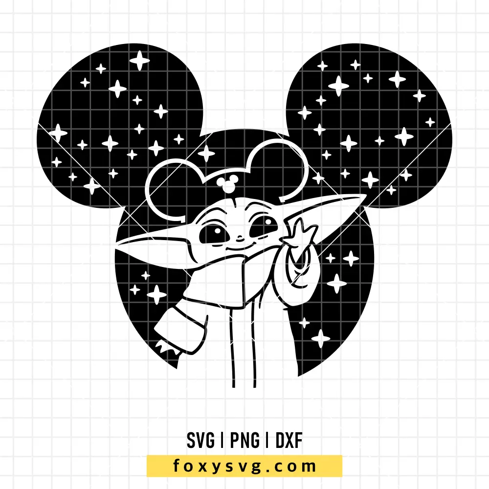 Baby Yoda Ears SVG, PNG | Disney SVG Cut File for Cricut & Silhouette