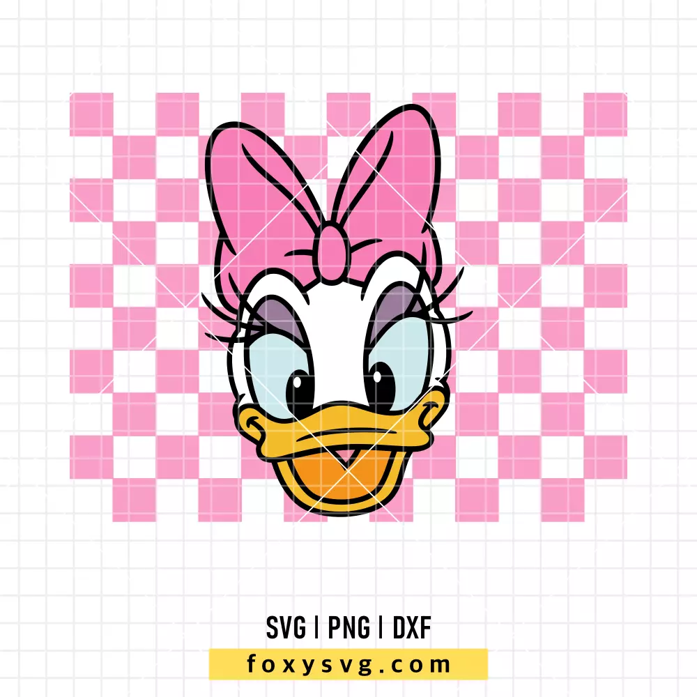 Checkered Daisy SVG, PNG | Disney SVG Cut File for Cricut & Silhouette