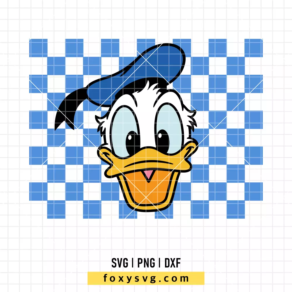 Checkered Donald SVG, PNG | Disney SVG Cut File for Cricut & Silhouette