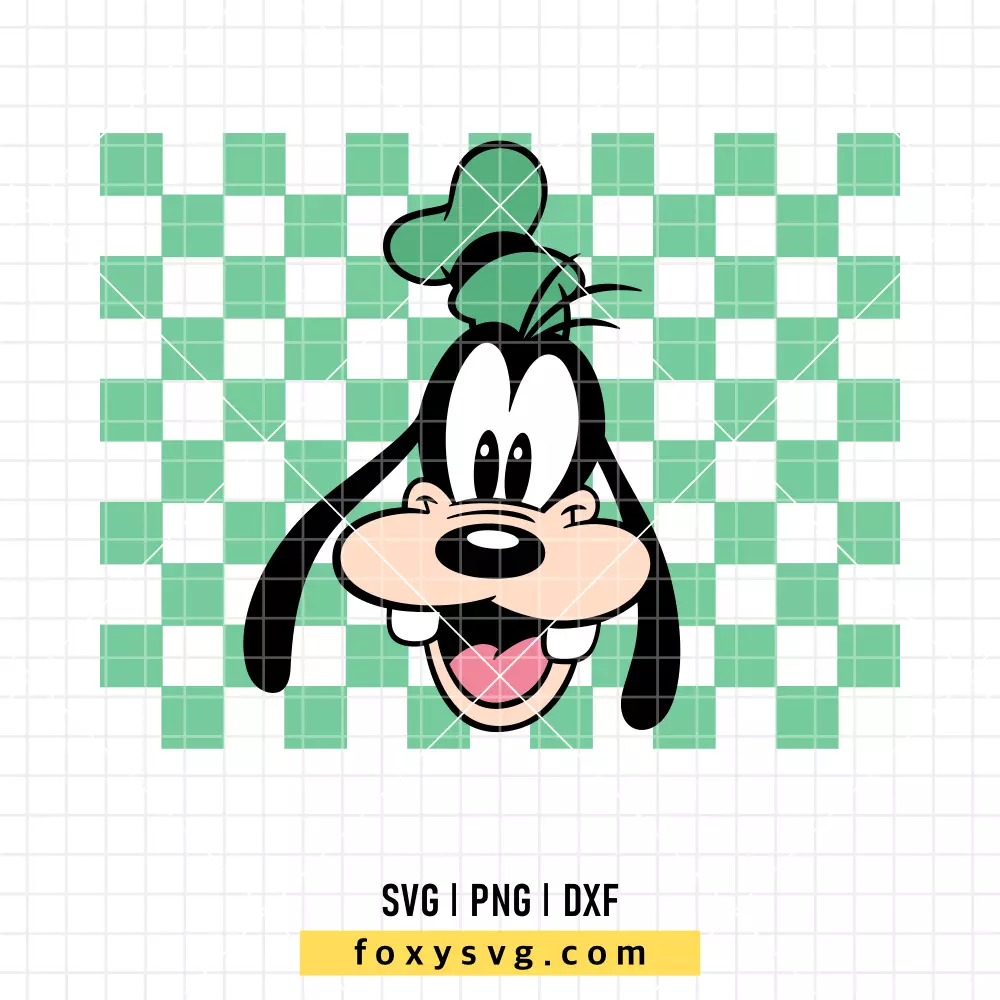 Checkered Goofy SVG, PNG | Disney SVG Cut File for Cricut & Silhouette