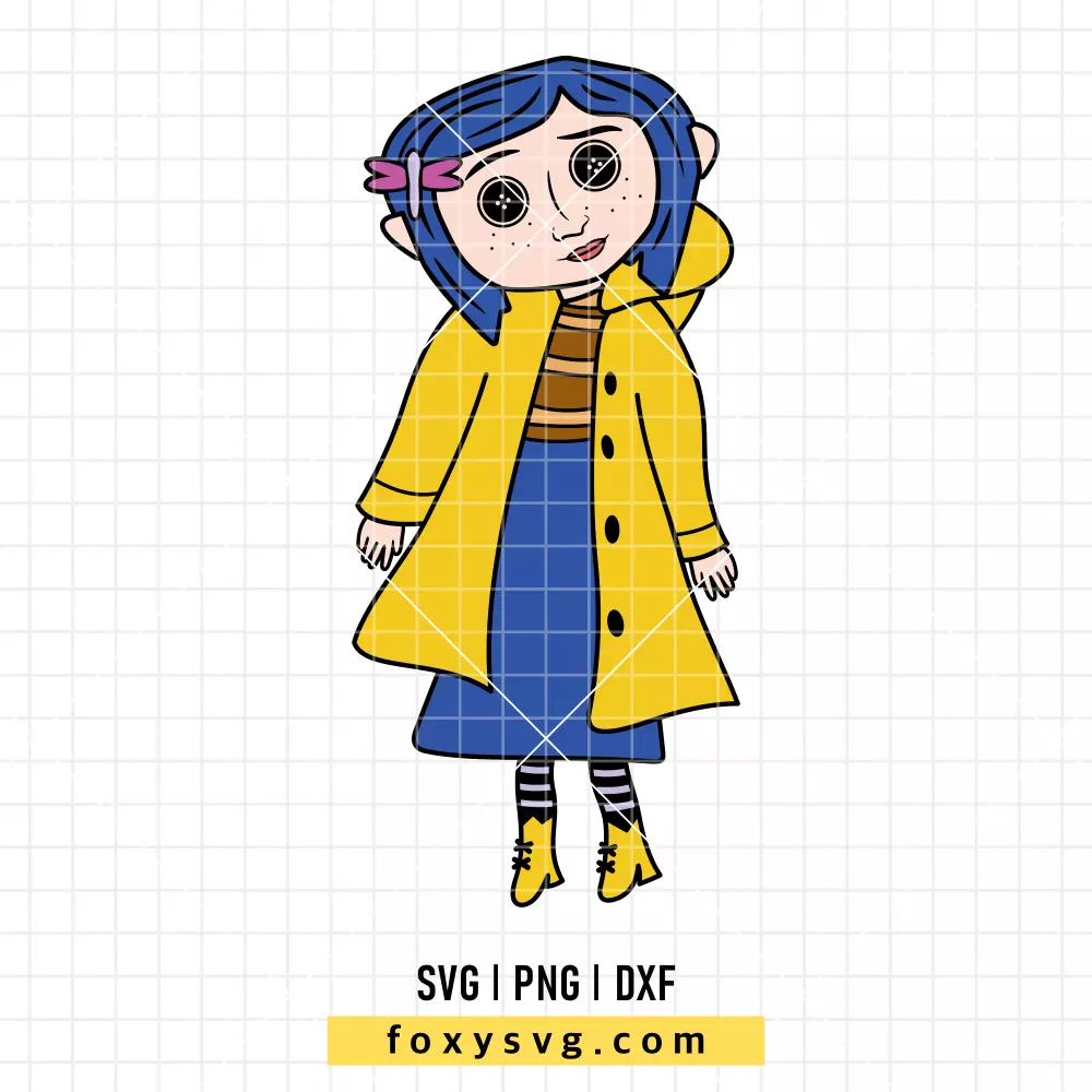 Coraline Button Doll SVG | Spooky Movie SVG PNG Design for Cricut, Silhouette