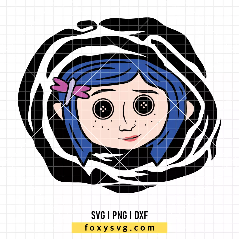 Coraline Button Eyes SVG | Spooky Movie SVG PNG Design for Cricut, Silhouette