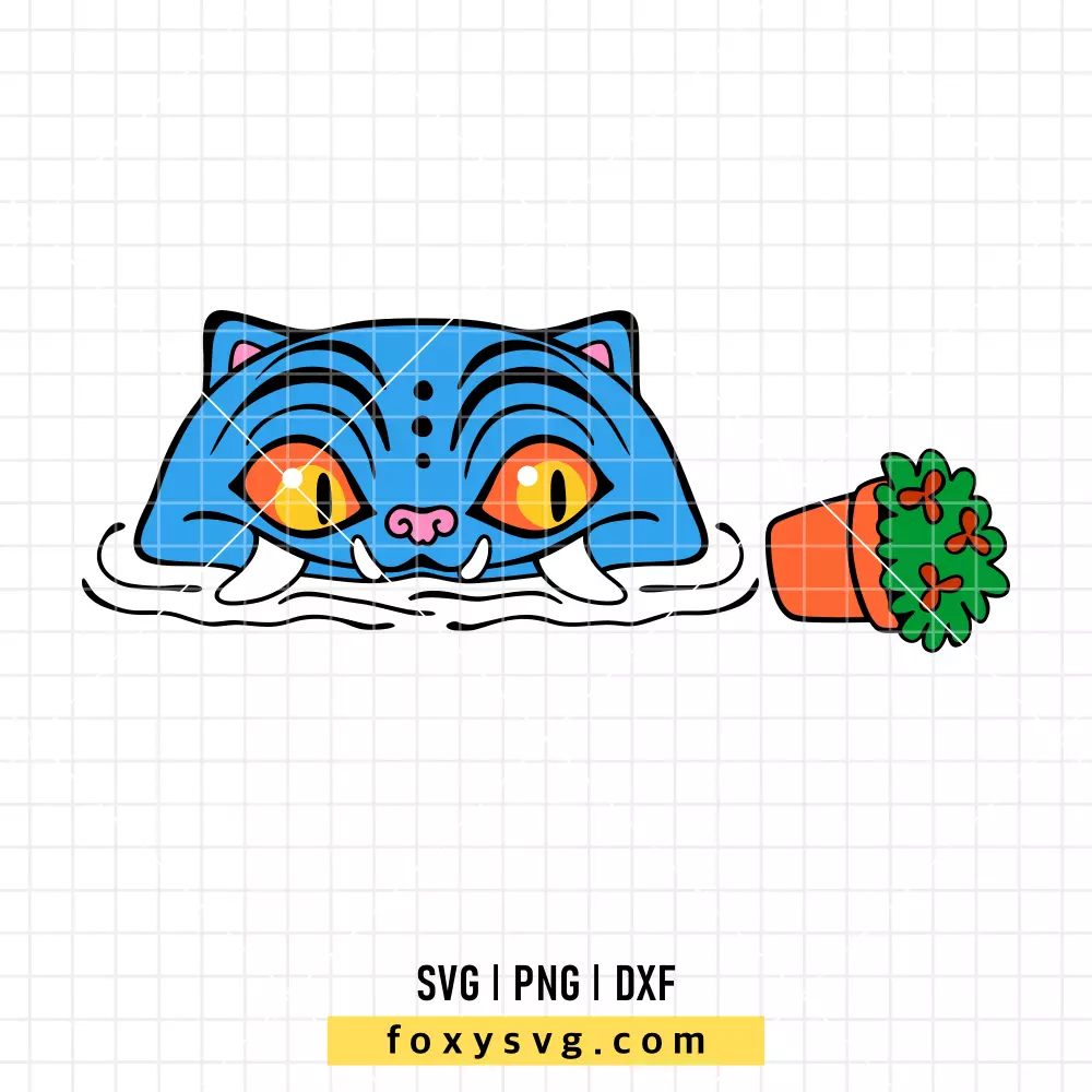 Demon Hunters Blue Tiger SVG | K-Pop SVG PNG Design for Cricut, Silhouette